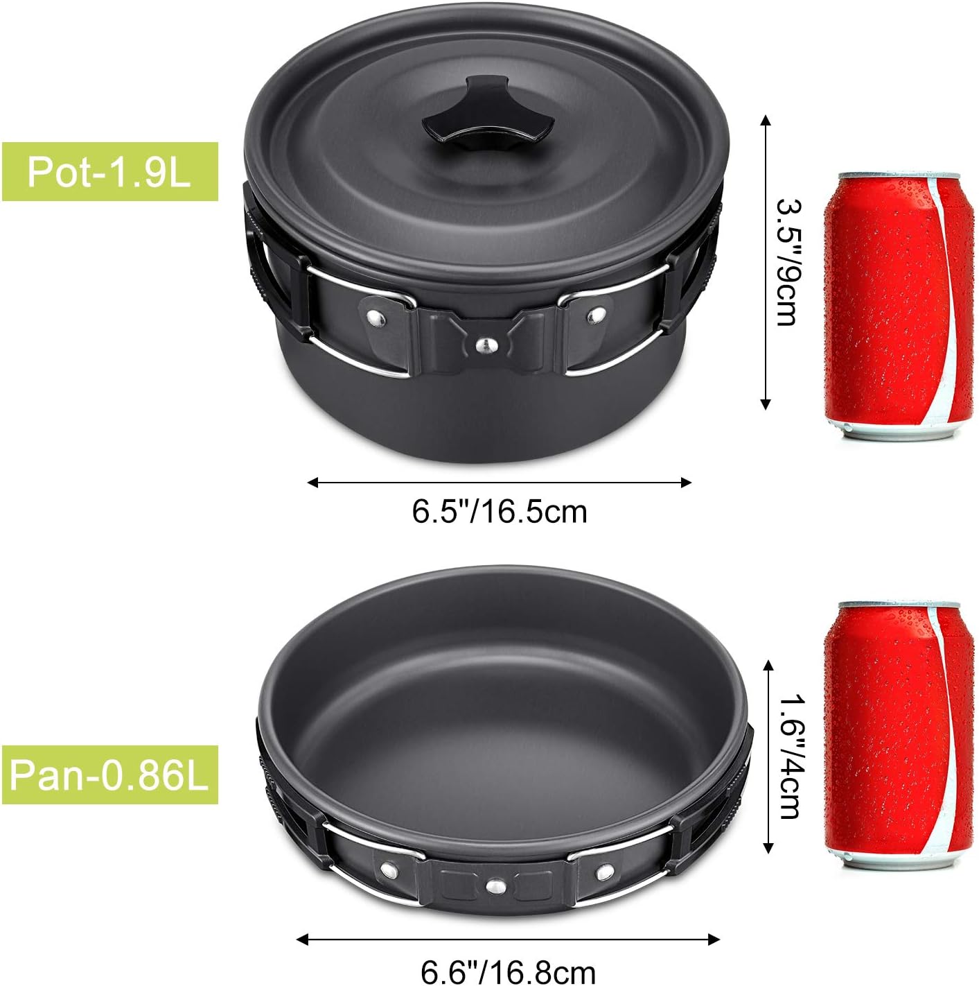 17pcs Camping Cookware Kit