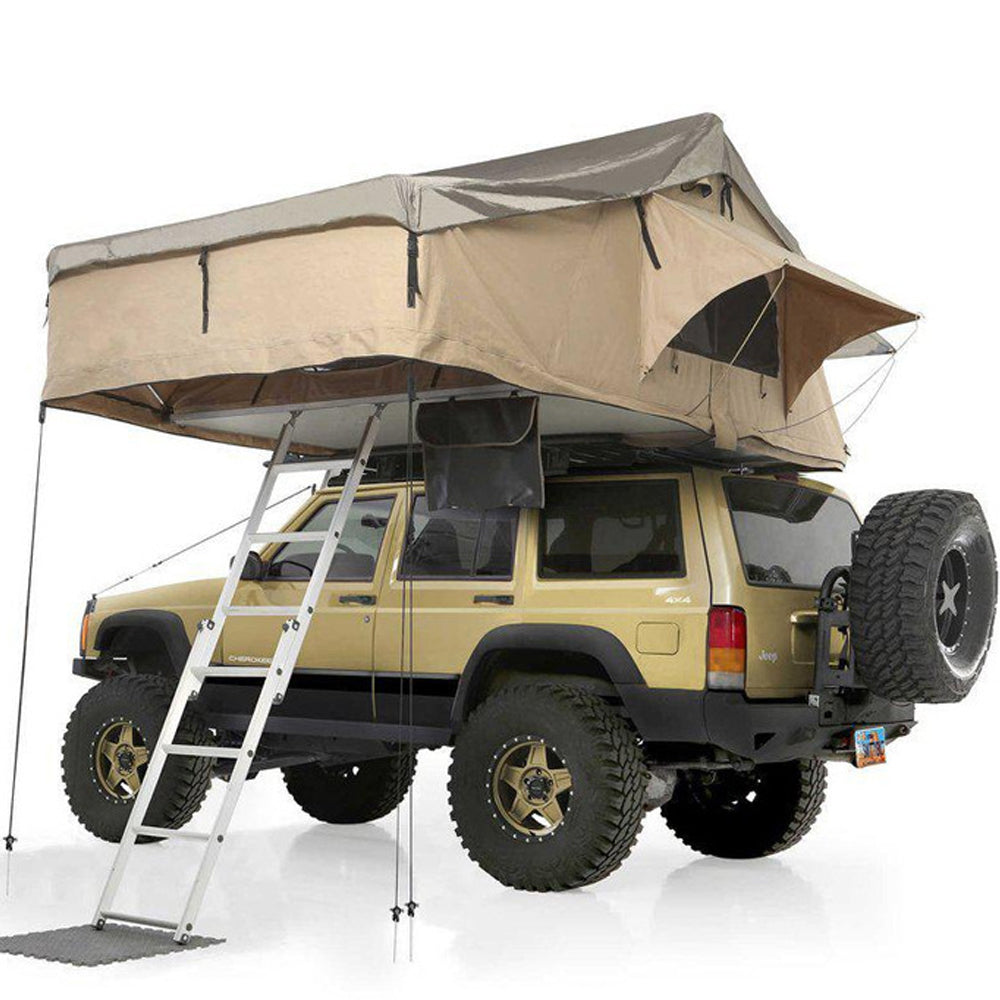Jiadrooe Aether A7051 4-Season Soft Shell Rooftop Tent with Skylight, Extended Rainfly & 7.5ft Ladder (2-3 Person)