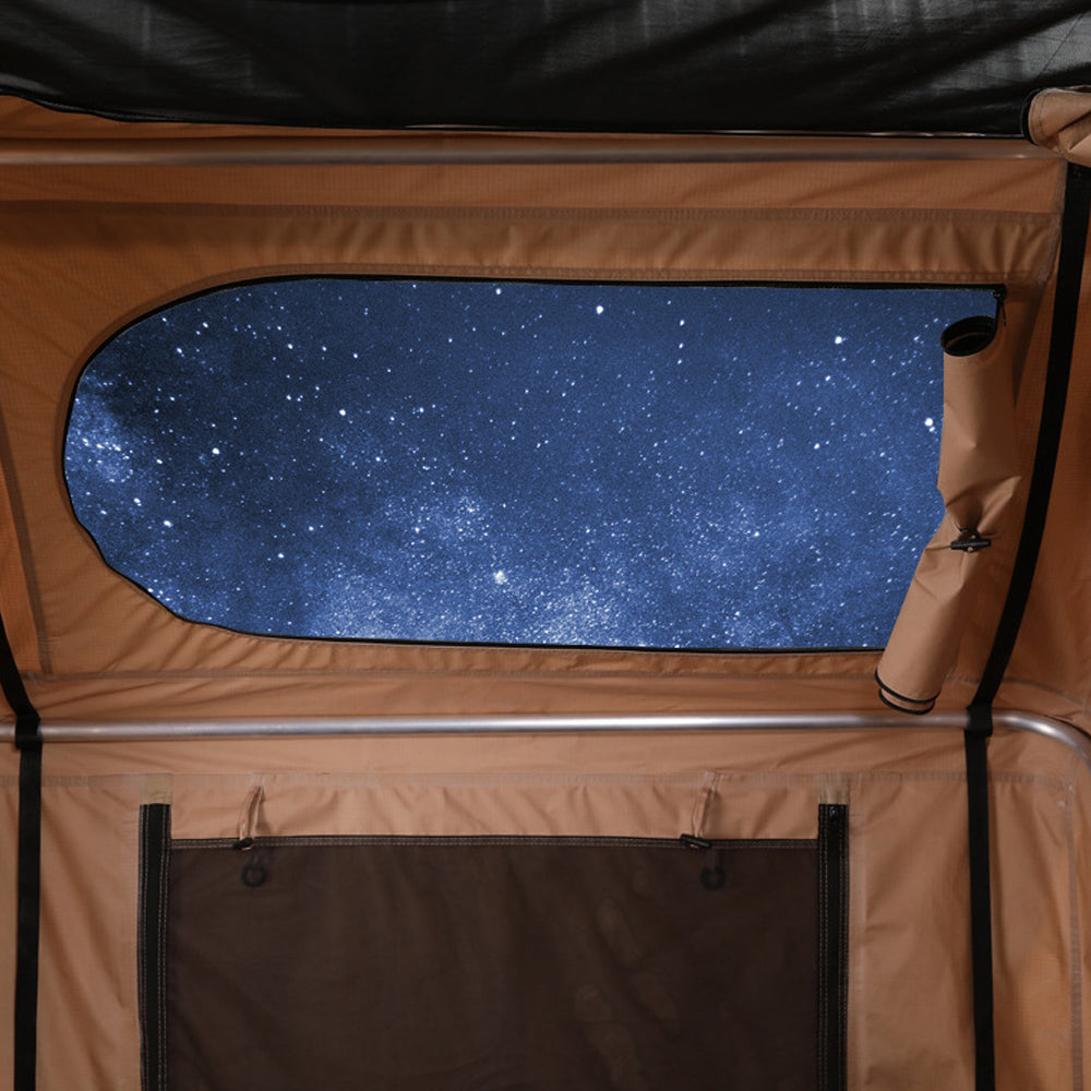 Jiadrooe Aether A7051 4-Season Soft Shell Rooftop Tent with Skylight, Extended Rainfly & 7.5ft Ladder (2-3 Person)