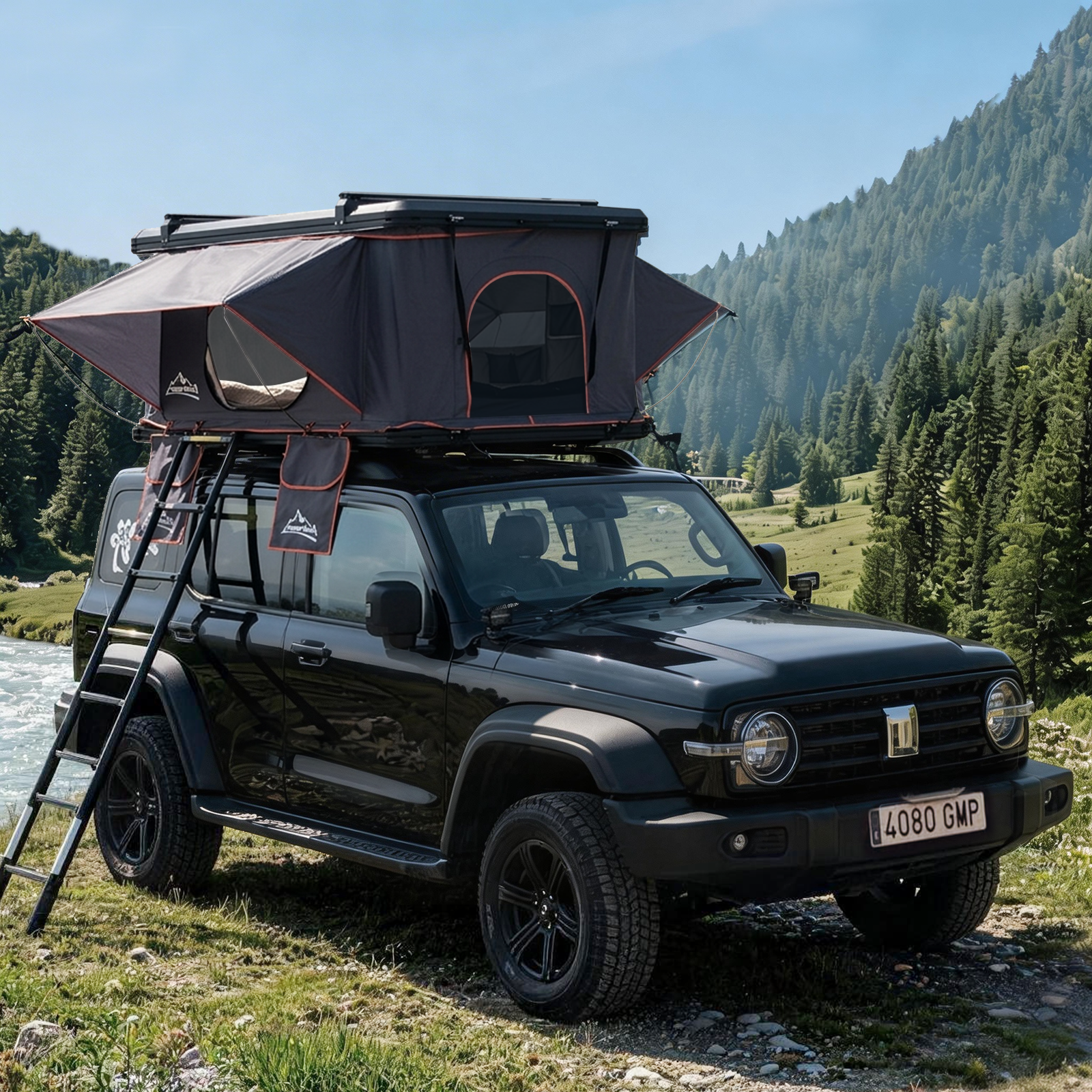 Jiadrooe Titan Upgraded Edition RTT with thermal insulation and integrated power controller for 4-season camping