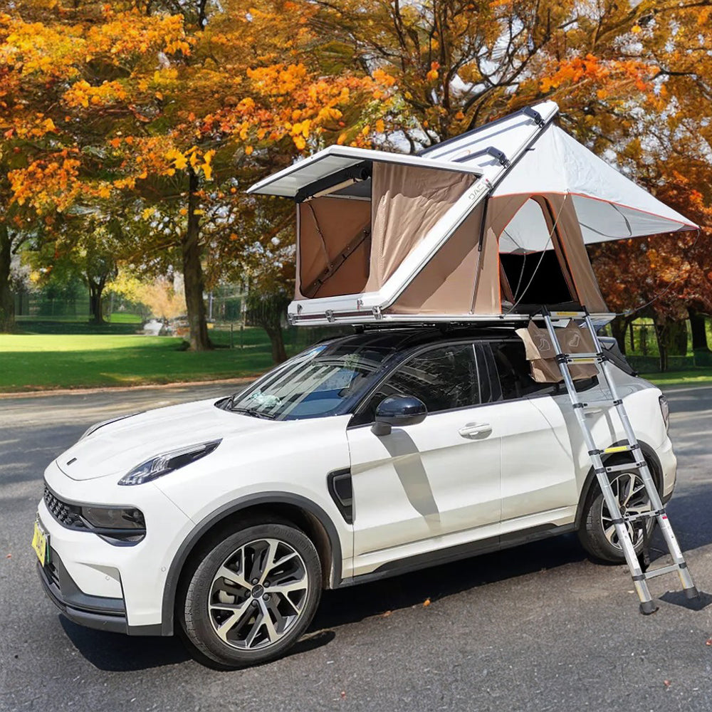 Jiadrooe Pioneer P7071 Lightweight ABS Hard Shell Rooftop Tent with 5000mm Canvas & 3-Layer Mattress