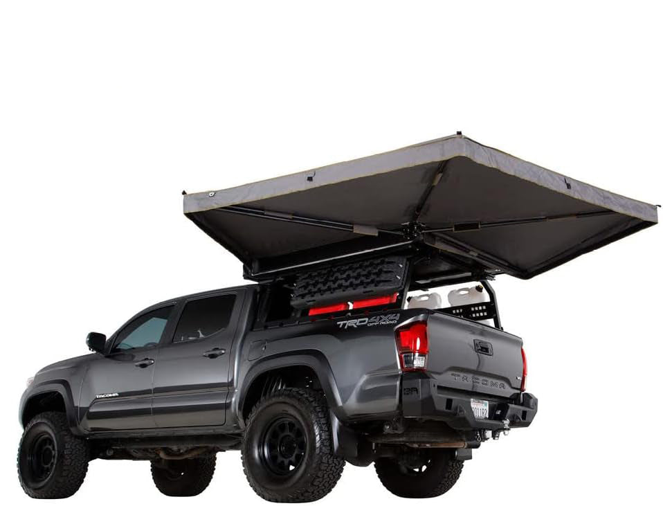 Jiadrooe 270 Degree Free-Standing Car Side Awning with Built-in LED Light Strip (2.0M Radius)