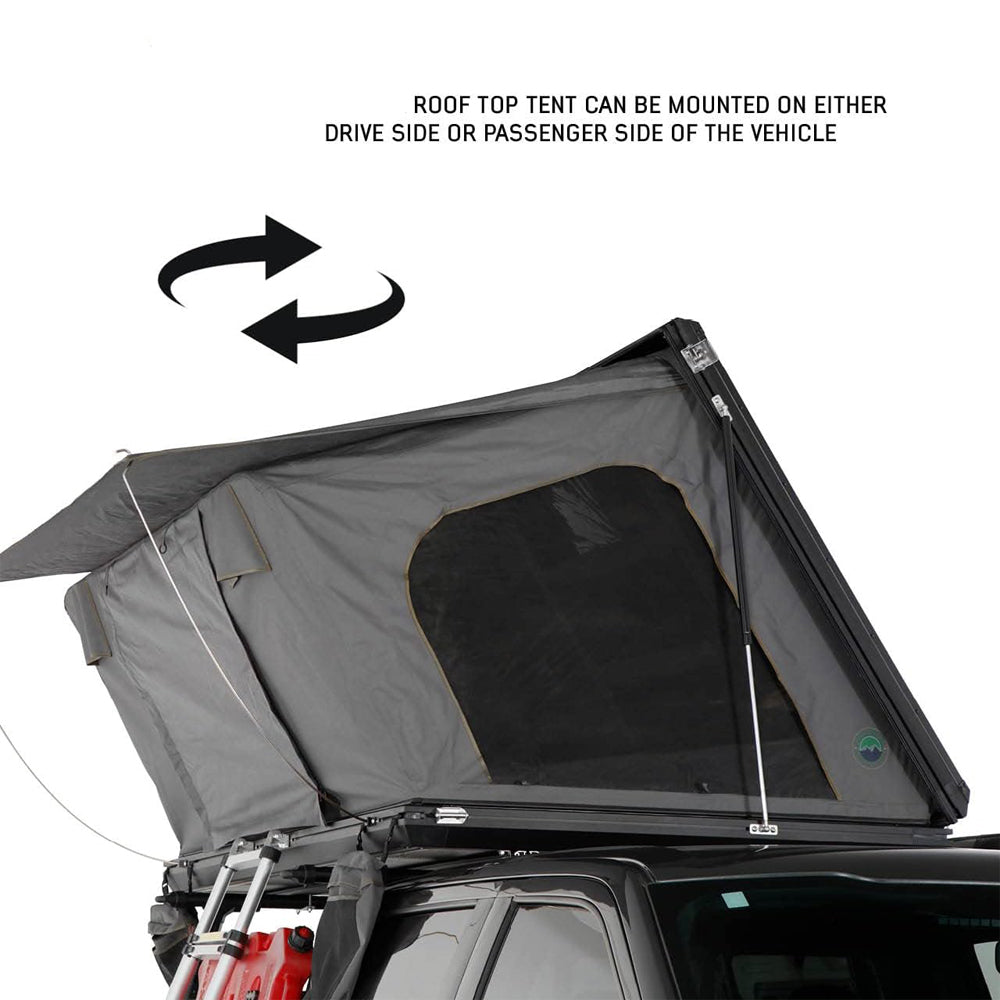 Jiadrooe Titan T3071 Aerospace All-Aluminum Hard Shell Rooftop Tent with STABILUS Struts & Crossbars