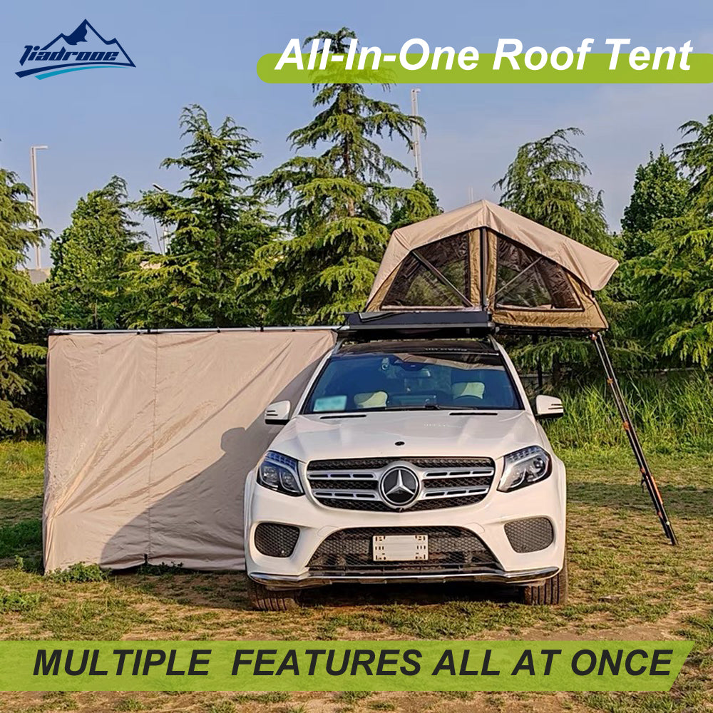 Jiadrooe Pioneer P9061 2-in-1 Ultra-Lightweight Rooftop Tent & Cargo Rack with Hidden Awning (48kg)