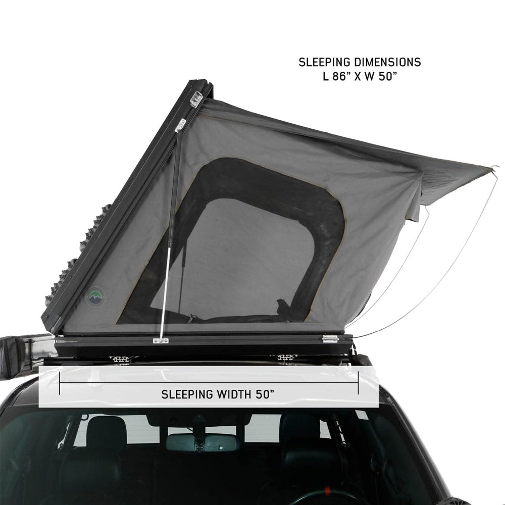 Jiadrooe Titan T3071 Aerospace All-Aluminum Hard Shell Rooftop Tent with STABILUS Struts & Crossbars