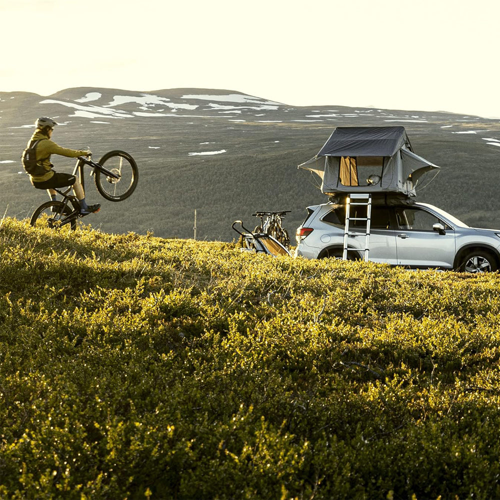 Jiadrooe Aether A9063 4-Season Soft Shell Rooftop Tent with Insulated Base & 600D Rip-Stop Canvas (Khaki/Coffee)