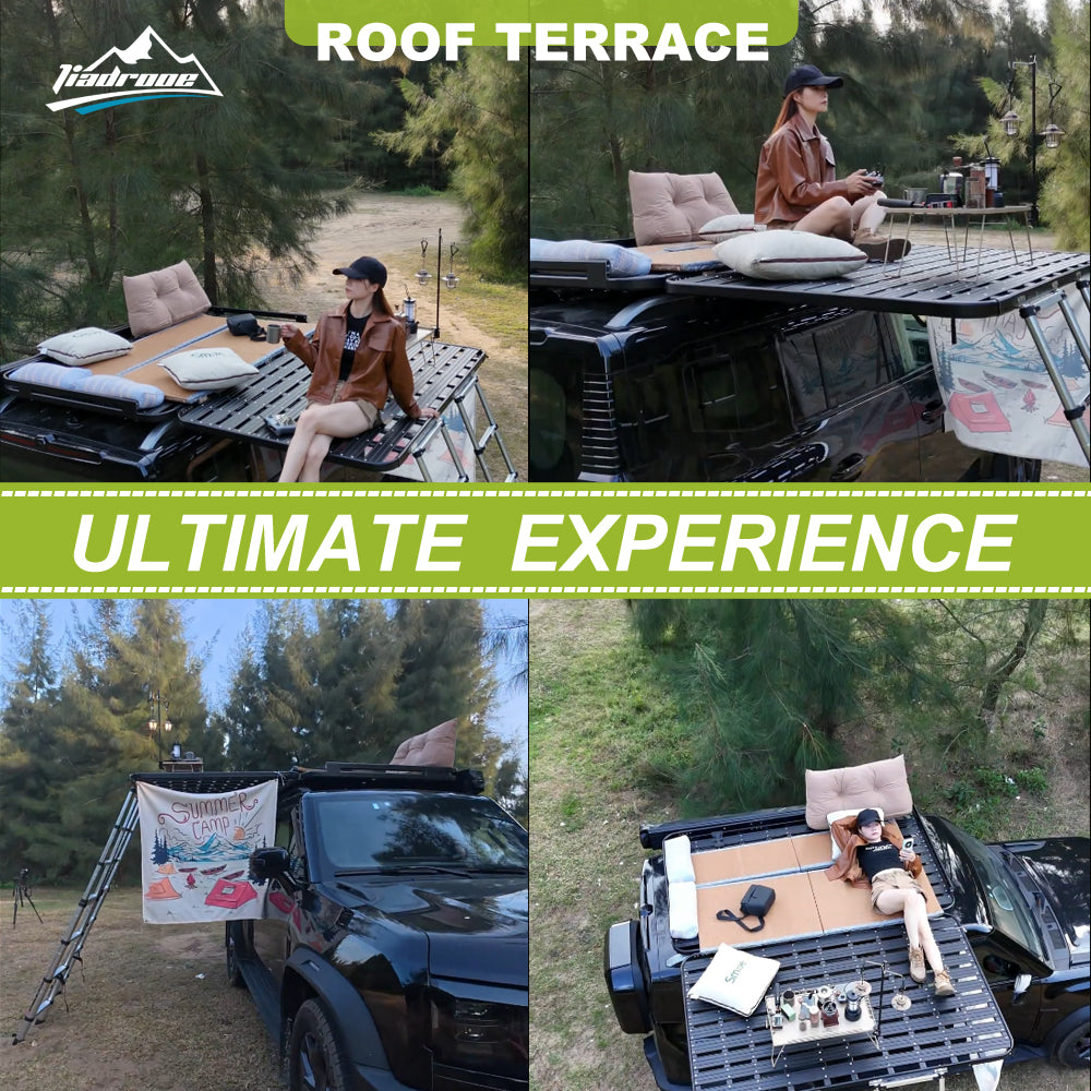 Jiadrooe Pioneer P9061 2-in-1 Ultra-Lightweight Rooftop Tent & Cargo Rack with Hidden Awning (48kg)