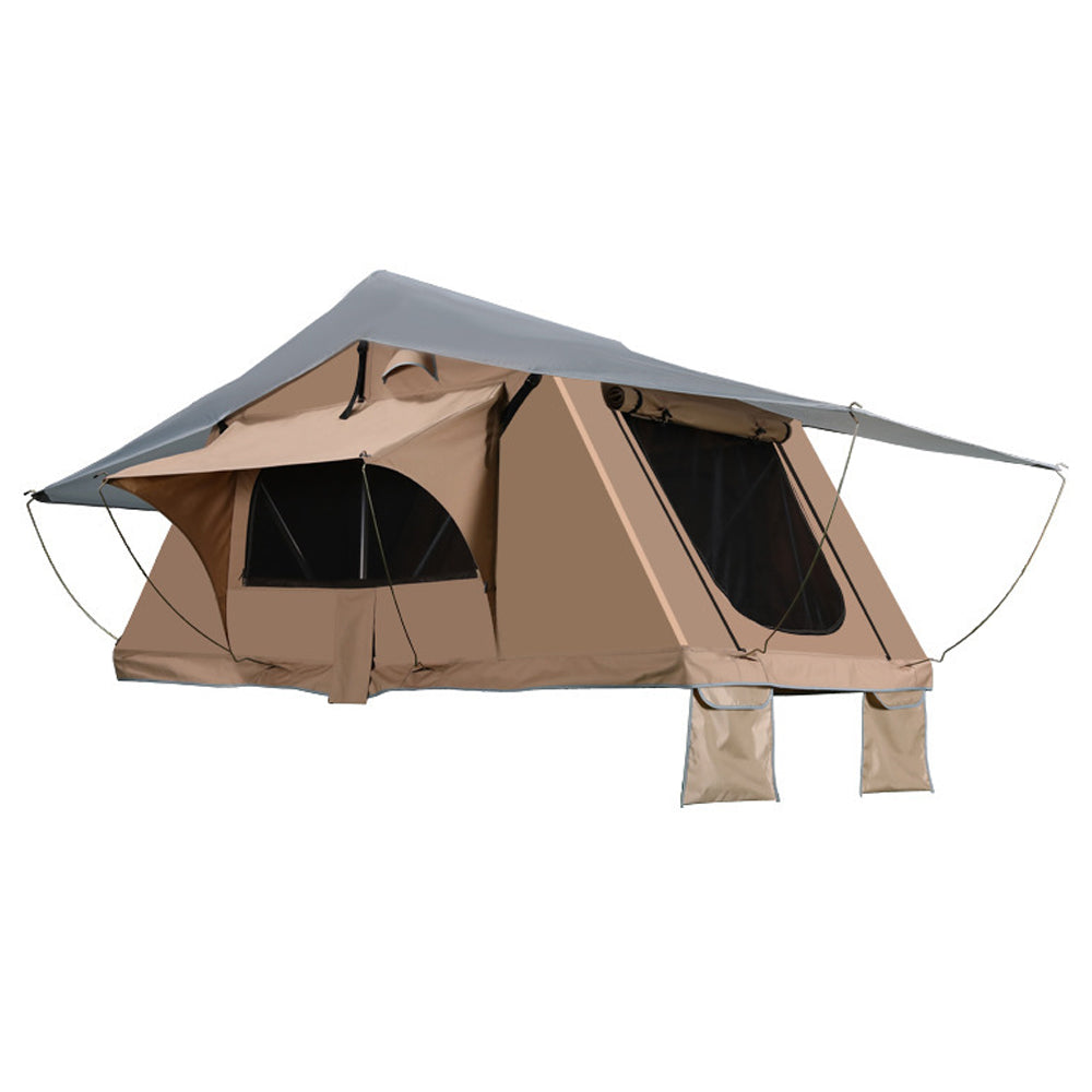 Jiadrooe Aether A7051 4-Season Soft Shell Rooftop Tent with Skylight, Extended Rainfly & 7.5ft Ladder (2-3 Person)