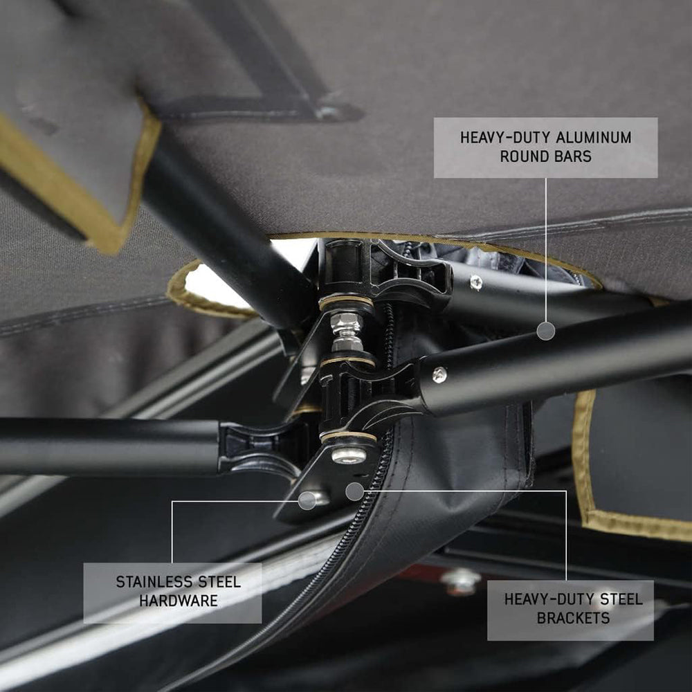 Jiadrooe 270 Degree Free-Standing Car Side Awning with Built-in LED Light Strip (2.0M Radius)