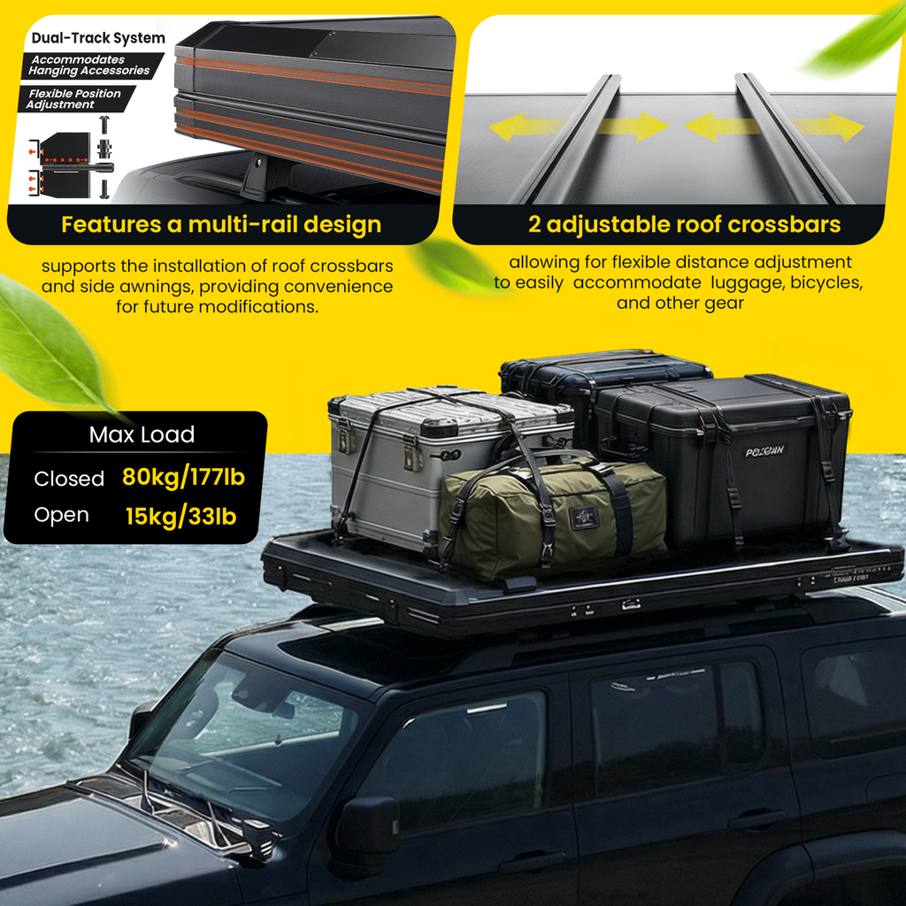 Heavy-duty RTT top-mounted crossbars for carrying kayaks and bikes - Jiadrooe original design