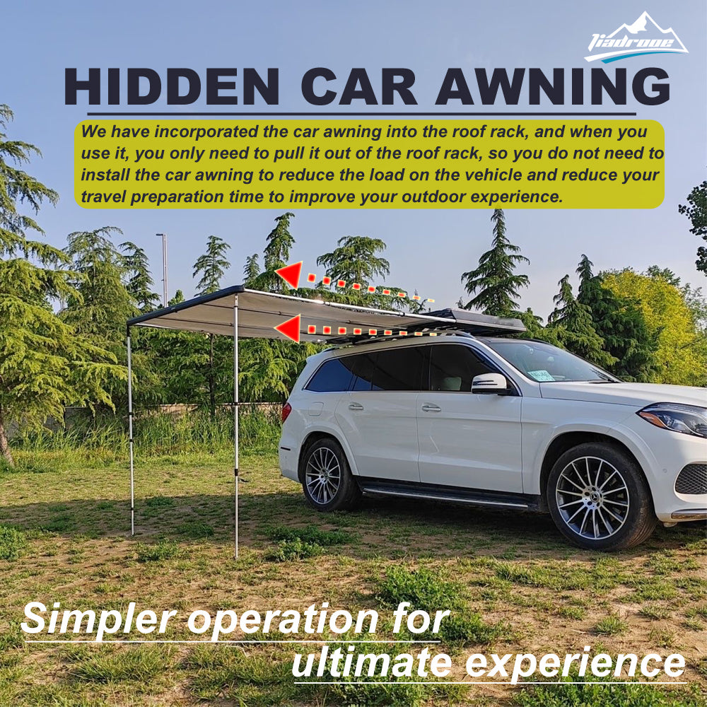 Jiadrooe Pioneer P9061 2-in-1 Ultra-Lightweight Rooftop Tent & Cargo Rack with Hidden Awning (48kg)