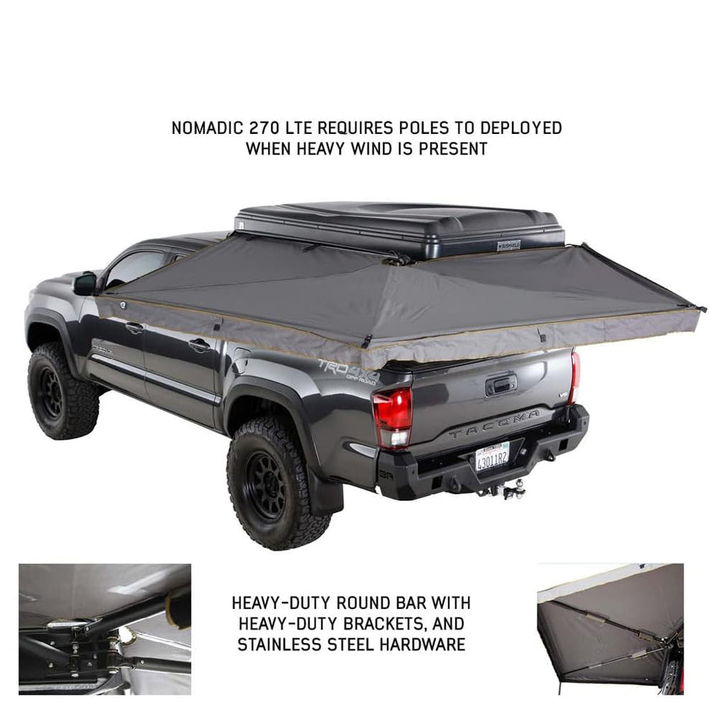 Jiadrooe 270 Degree Free-Standing Car Side Awning with Built-in LED Light Strip (2.0M Radius)