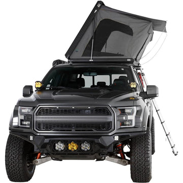 Jiadrooe Titan T3071 Aerospace All-Aluminum Hard Shell Rooftop Tent with STABILUS Struts & Crossbars