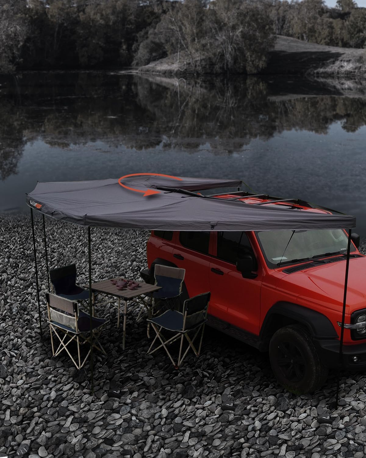 Jiadrooe CelestiaC031 270 Degree Free-Standing Vehicle Awning for SUV, Jeep, Truck & Camper Van
