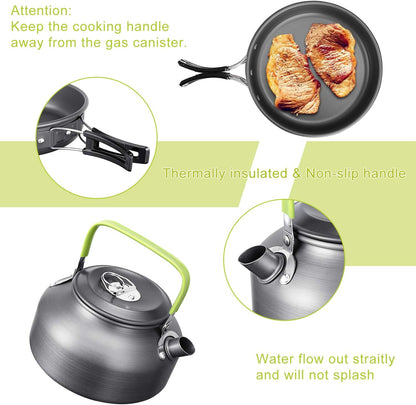 17pcs Camping Cookware Kit