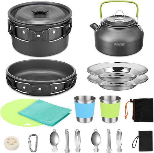 17pcs Camping Cookware Kit