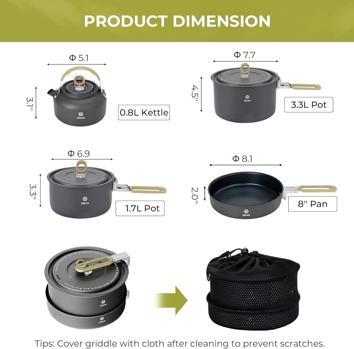 Camping Cookware Kit - GJ062
