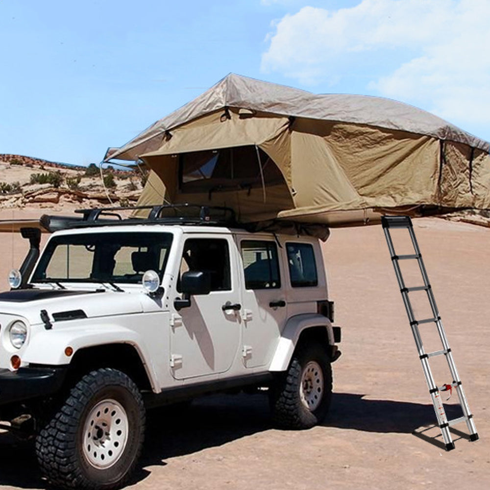 Jiadrooe Aether A7051 4-Season Soft Shell Rooftop Tent with Skylight, Extended Rainfly & 7.5ft Ladder (2-3 Person)