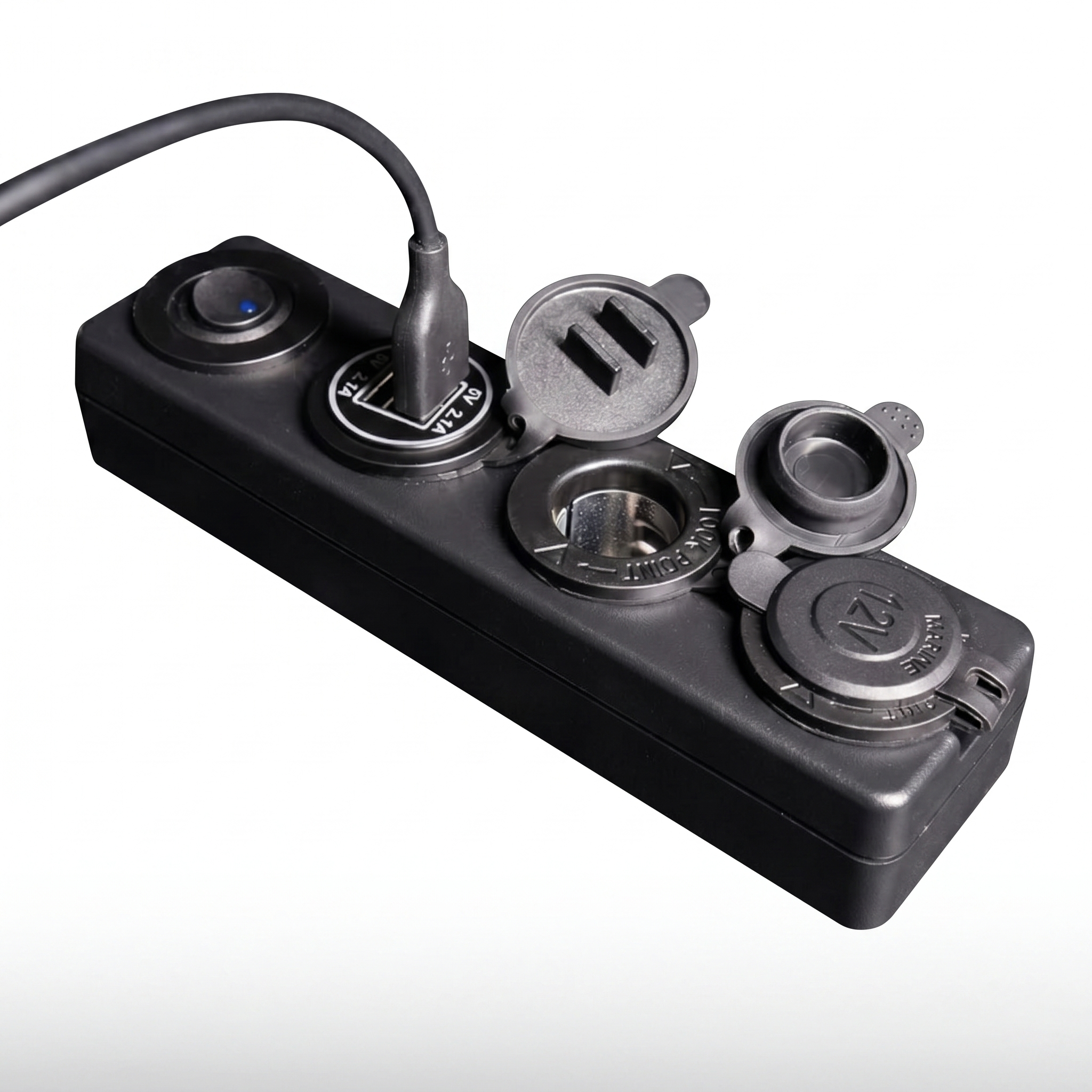 Jiadrooe 12V Off-Grid Power Hub & LED Light Controller for Rooftop Tents