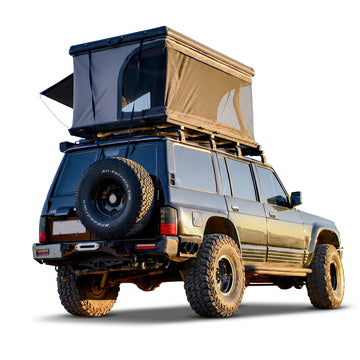 Jiadrooe Titan T3073 Hard Shell Pop-Up Rooftop Tent with 360° Panoramic Views & Roof Crossbars