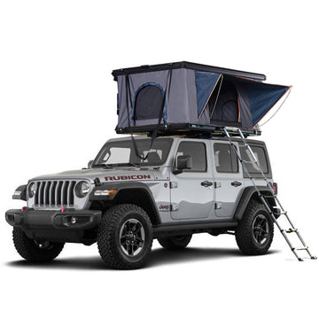 Jiadrooe Titan Series standard aluminum hard shell roof top tent with top-mounted gear crossbars
