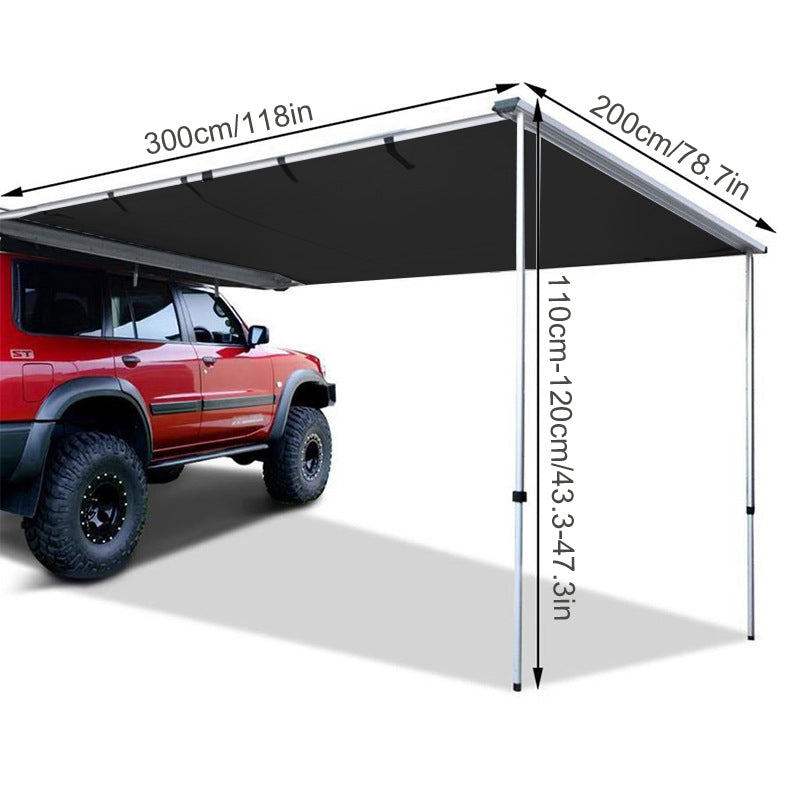 Jiadrooe CDZP2021 Portable Universal Car Camping Awning Shelter for SUV, Truck & Van (5-8 Person)